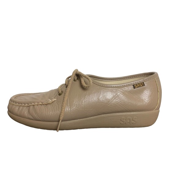 SAS Siesta Lace Up Loafer Comfort Shoes Women's Size 8 N Handsewn Mocha USA - Picture 9 of 15